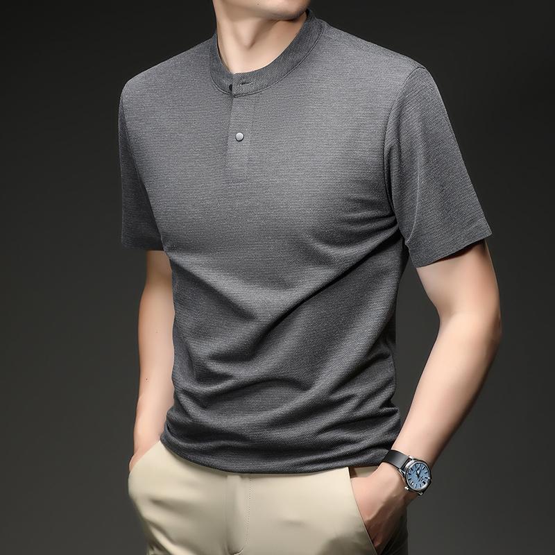 Men's Henley Short Sleeve Shirt Moisture Wicking Lightweight T-Shirts Casual Summer Basic Tee Shirt