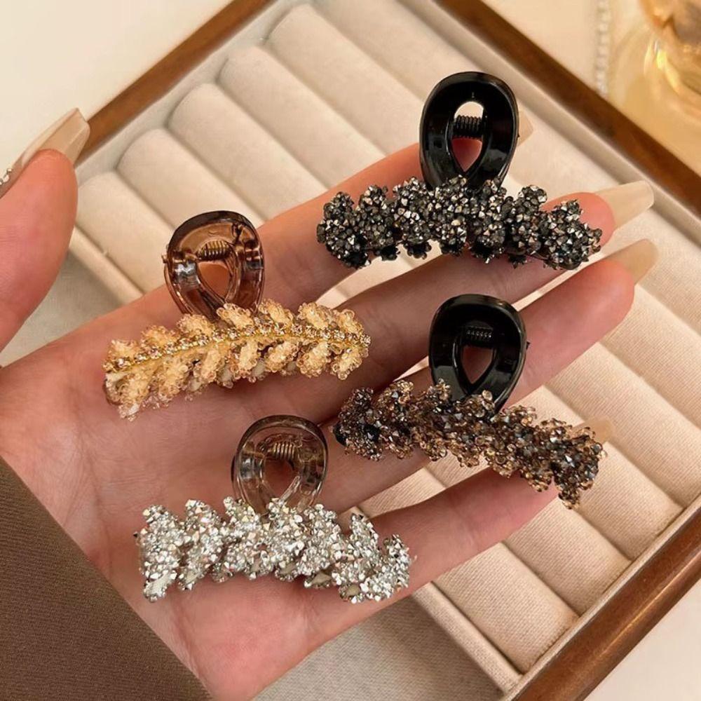 Exquisite Rhinestones Grab Clip Small Hair Clip Fashion Hair Claw Clamp  Girls