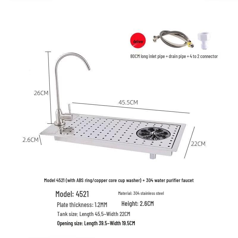TLXT Sink Glass Rinser with Faucet