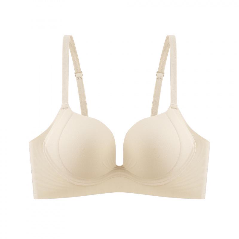 Gładki Biustonosz Bandeau Push-Up na Mały Biust - Antypoślizgowy i Zapobiegający Opadaniu z Zapięciem z Przodu i Pięknym Tyłem