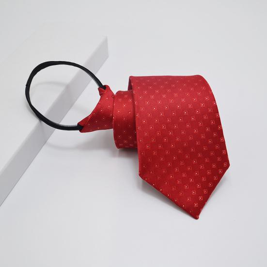Men Business Tie Multiple Pattern Designs Rich Colors No Knot Casual Neck Tie Banquet Wedding Party Necktie