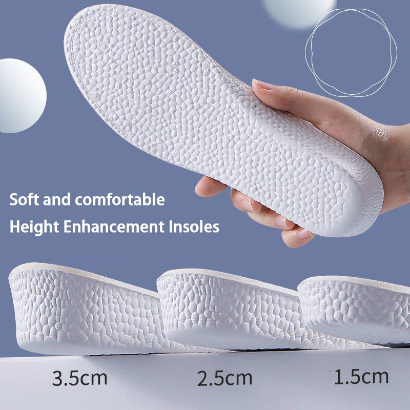 1Pair Elastic Soles Arch Support Comfortable Shoe Pads Men's and Women's Height Increase Insoles Shock-absorbing Sports Insoles