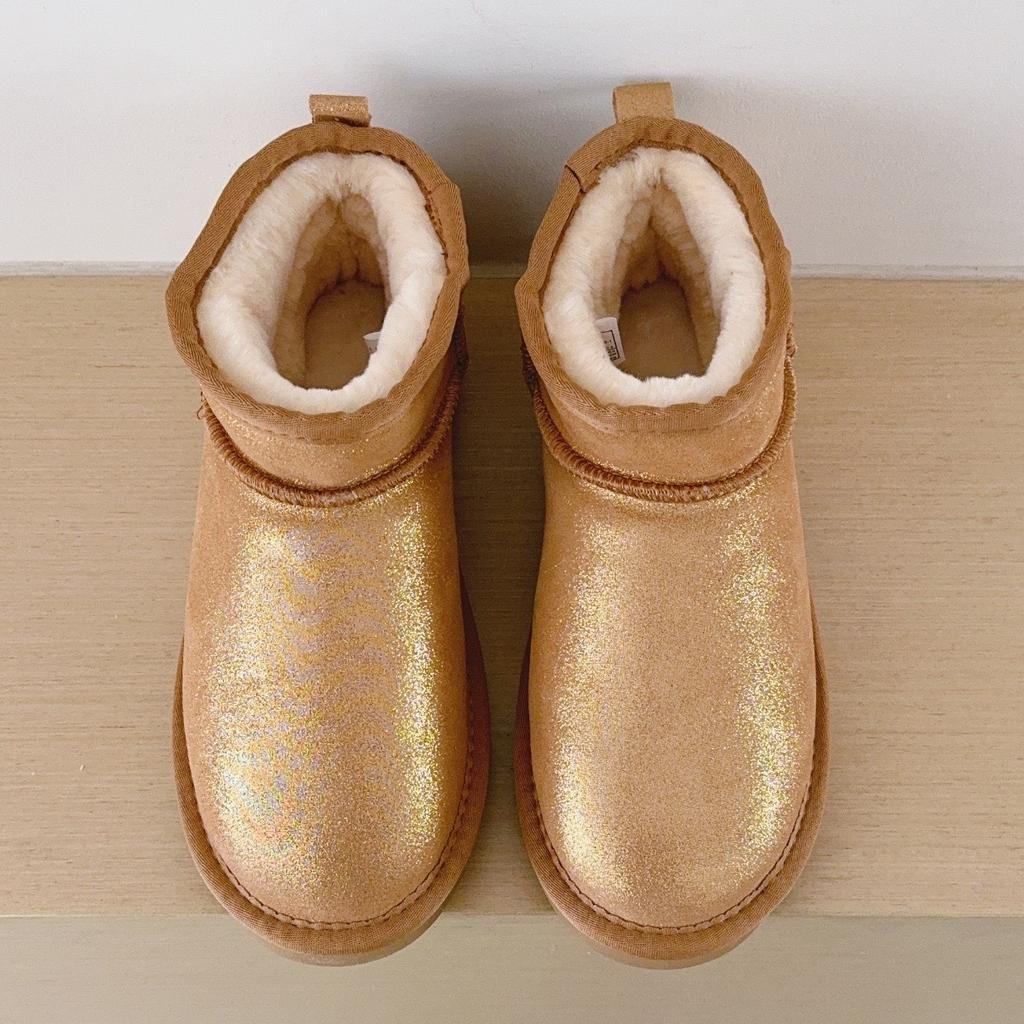 Winter Shoes Classic Women Genuine Cow Leather Snow Boots 2026 New Design Female Super Mini Warm Fur Slippers Man Short Boots