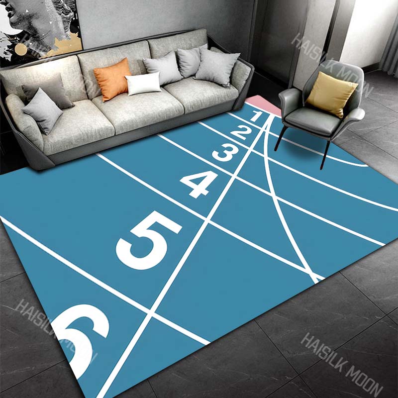 

Curved Track Number Markings Print Carpet Rug for Living Room Bedroom Sofa Doormat Home Decor Non-slip Floor Mat 40x60cm