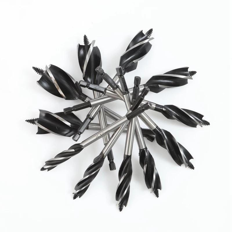 Set de burghie pentru melc pentru prelucrarea lemnului de 10-32 mm Burghie pentru lemn Burghiu pentru lemn Seturi de burghie pentru prelucrarea lemnului cu tăiere rapidă din oțel cu conținut ridicat de carbon