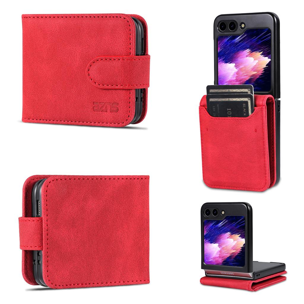 Luksusowy Biznesowy Magnetyczny Portfel Slot na Karty Skórzany Składany Pokrowiec na Telefon dla Samsung Galaxy Z Flip 7 6 5 4 3 7FE Torba Pokrowiec Książkowy
