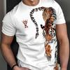 Herren 3D-Druck T-Shirt Bequem Kurzarm Rundhalsausschnitt