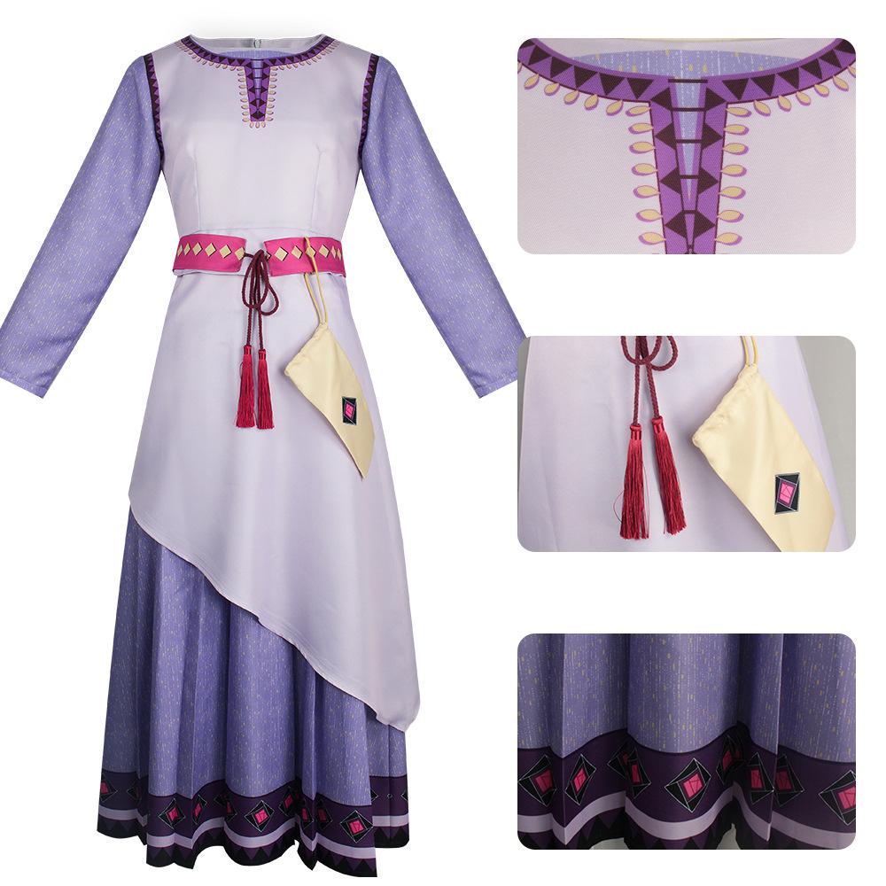 Asha Princess Wish Cosplay Halloween Dress Costume Party Stage Gift Performance