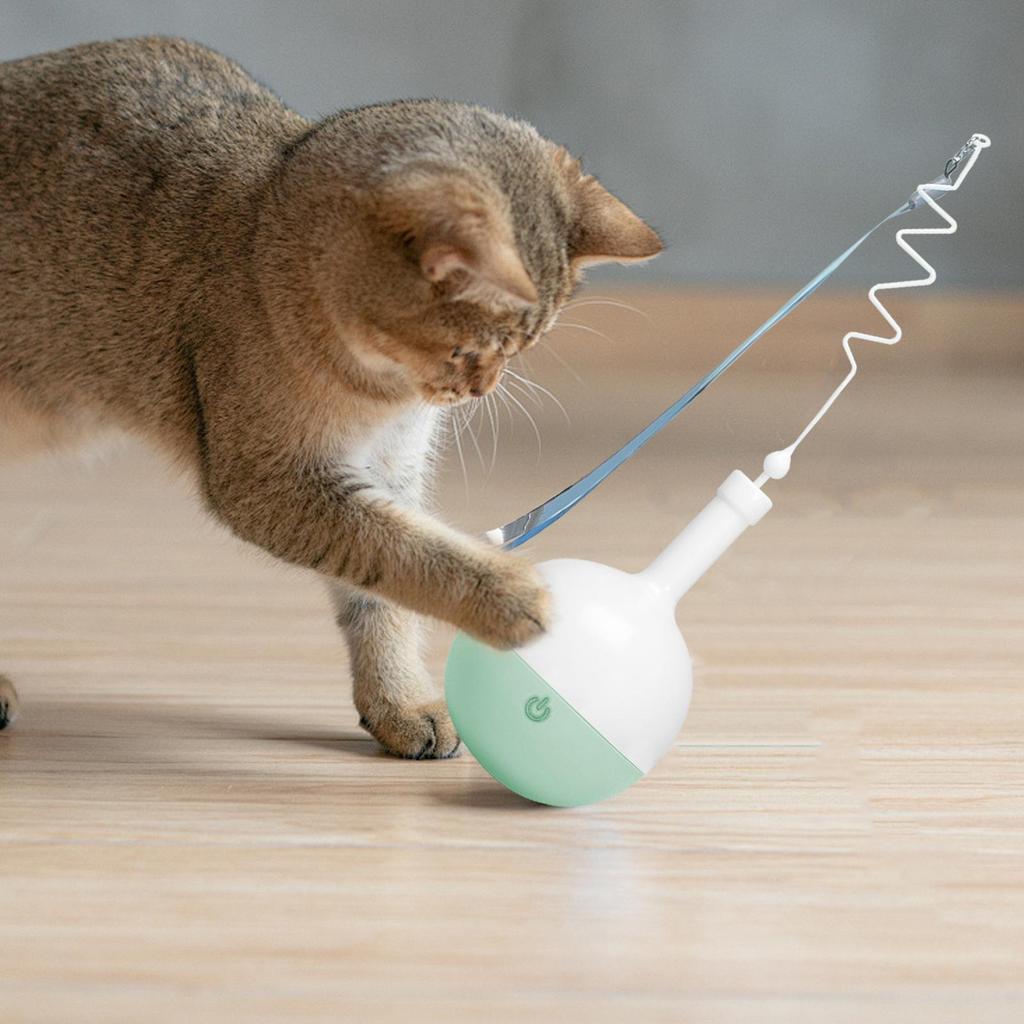 Treat Puzzle Toys For Cats Stimulating Cat Eating Trainer Electric Teaser Toy For Training Eating Boredom Relief Indoor Outdoor