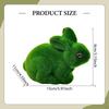 Flocked Statue,Foam Miniature Figurine Collectible Creative Bunny Easter Decor Art Sculpture for