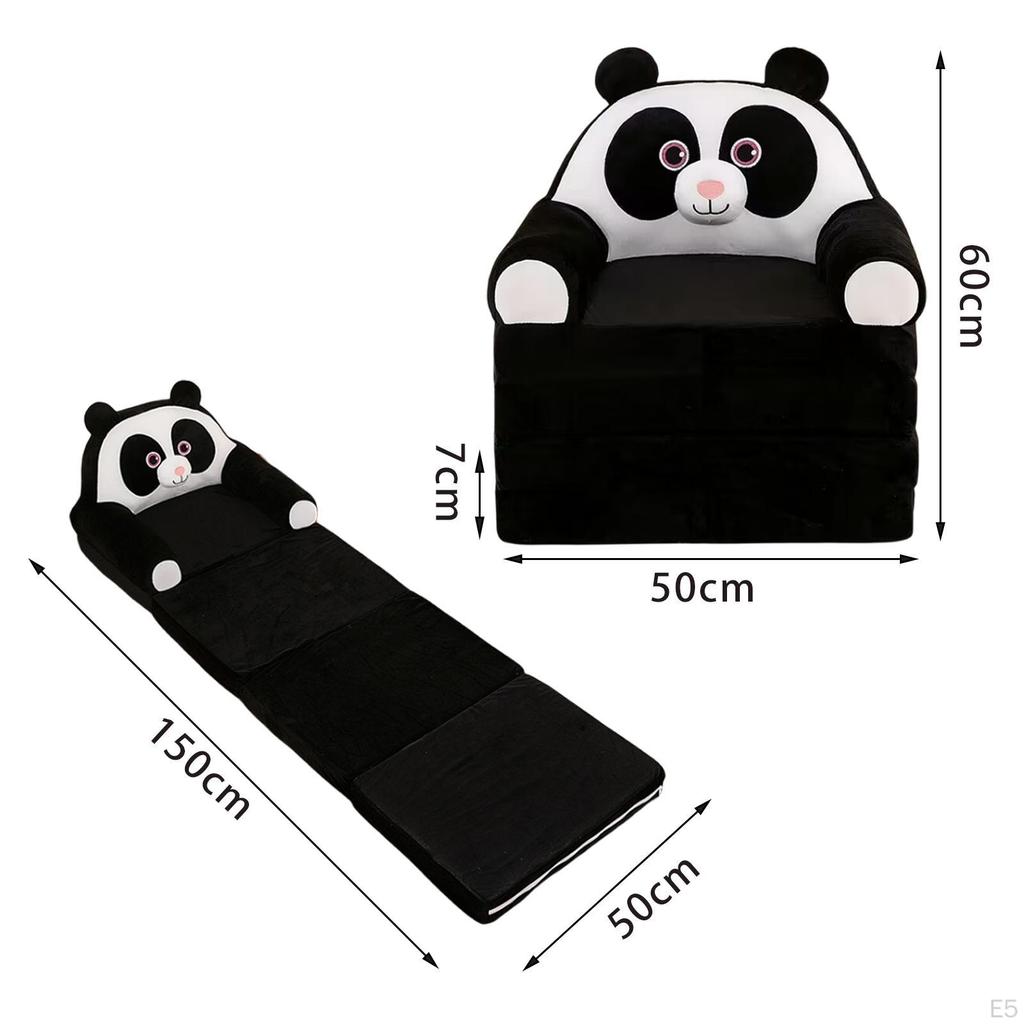 Boys Girls Cartoon Foldable Kids Sofa Cover Children Couch Backrest Armchair Slipcover Cute Lovely