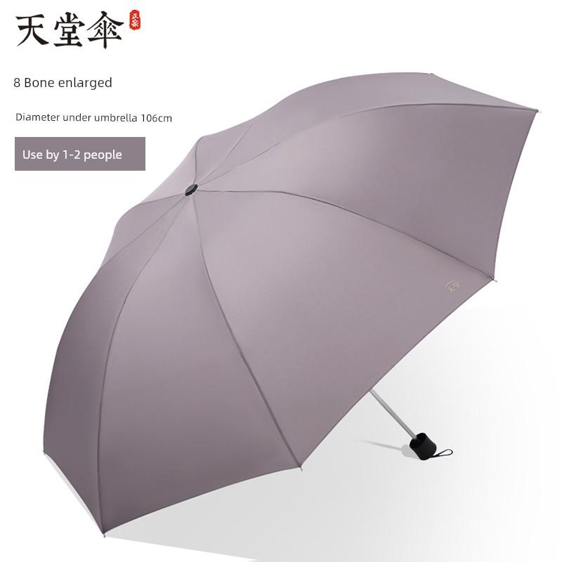 Paradise Umbrella Checkered Umbrella Extra Large Umbrella for Men and Women 3-Fold Umbrella Extra Large 8 Bone Double Business Dual-Use Umbrella