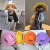 Adjustable Dog Cat Bucket Hat Solid Color Pet Fisherman Hat Fashion Pet Sunshade Cap  Devon Rex