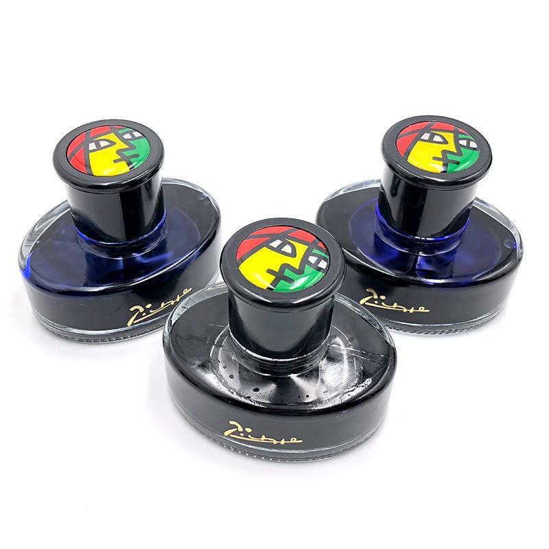 Pimio Picasso Non-Clogging Large Capacity Non-Carbon Fountain Pen Ink, Black/Blue, 50ml Black