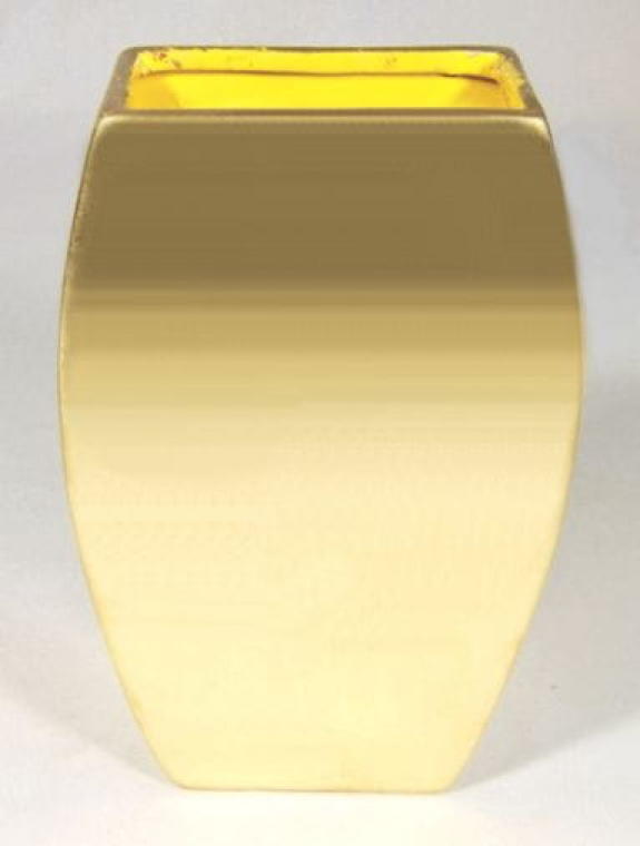 Gold Vase, Height 21 Cm, Width 13 Cm
