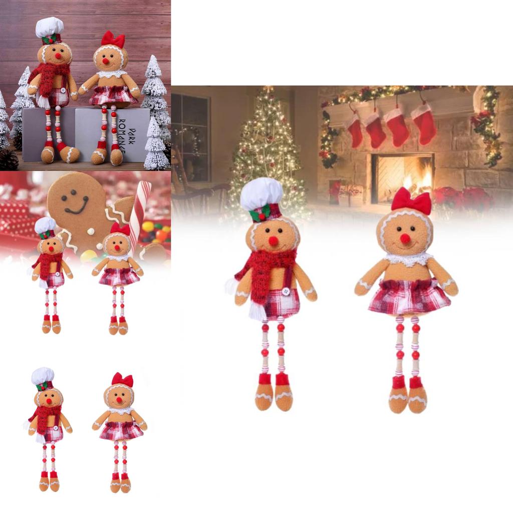 Adorable Resin Gingerbread Man Doll Festive Home Decor For Joyful Christmas Celebrations