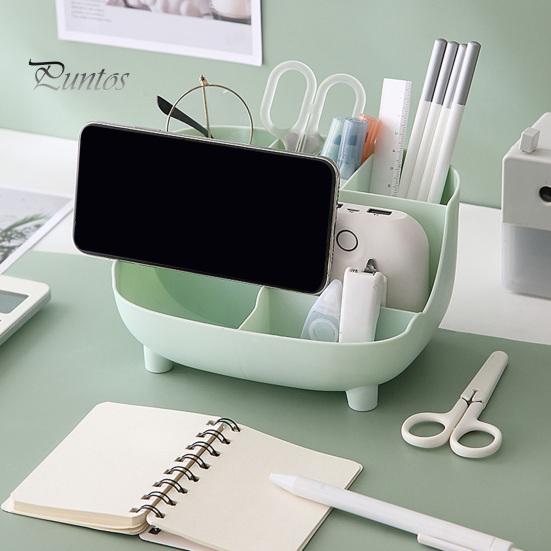 Organizer for Makeup Brushes And Tools Multi-functional Stationery Storage Box, Large Capacity 6 Grids Desk Organizer, Office Easy Access Case