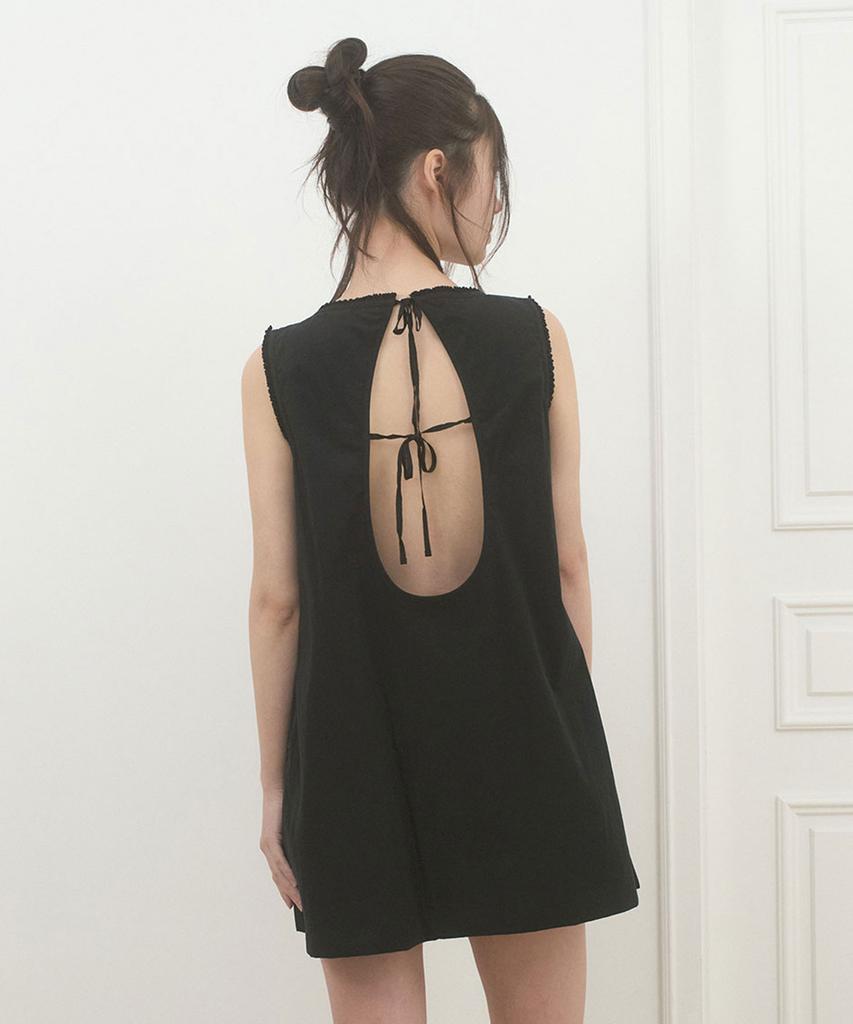 Limekeu Open Back Sleeveless Dress Black