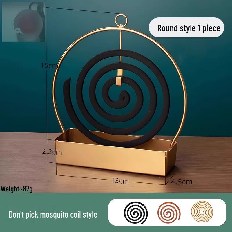 Wrought Iron Mosquito Coil Holder and Incense Burner - Fireproof, Anti-Scald, Ash Catcher, Stainless Steel Design