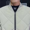 Autumn Winter New Cotton Padded Jacket Men Clothes Baseball Collar Parka Jackets Diamond Plaid Coat Men's Plush Puffer Jacket