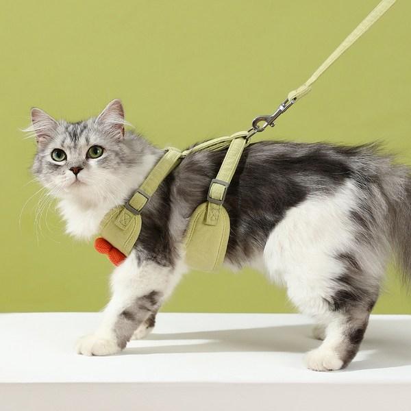 Pastel Pet Big Flower Point Harness Set, Green