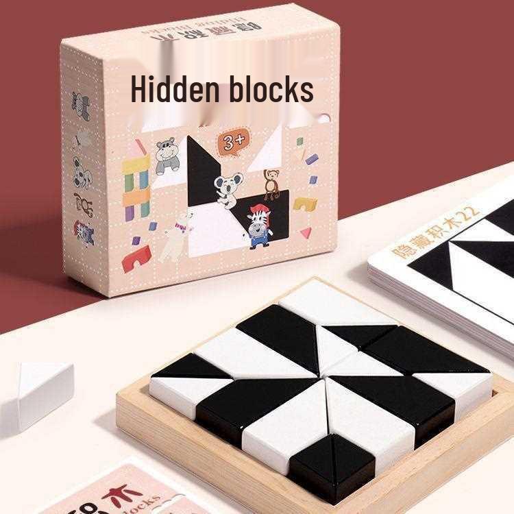 Educational Desktop Puzzle: Cultivate Children's Imagination & Parent-Child Interaction with Hidden Building Blocks