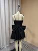 Europe 2026 Strapless Slim Bright Silk Sparkle Dress with Bowknot