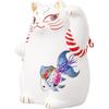 Cute Goods New Maneki Neko Piggy Bank 9 X 12 Cm Japanese Goods Japan Gift Concierge Cat Goods White Made In Japan "Kabuki Cat" Approx. San4578-1