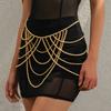 Sexy Butterfly Decorative Body Chain Waist Chain, Versatile Show Imitation Pearl Clothing Decorative Chain Bodychain