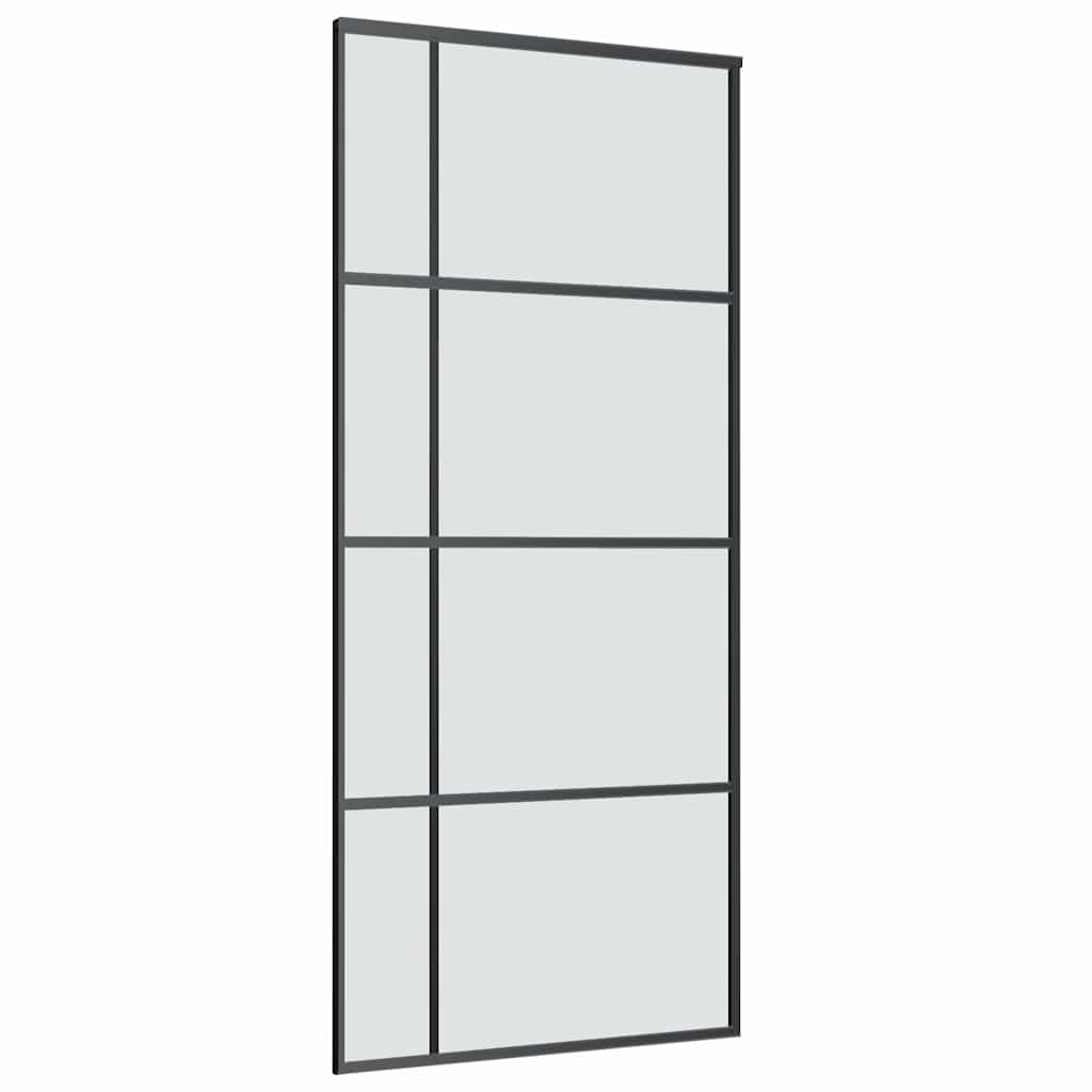 Vidaxl Sliding Door With Hardware, 90X205 Cm, ESG Glass And Aluminum