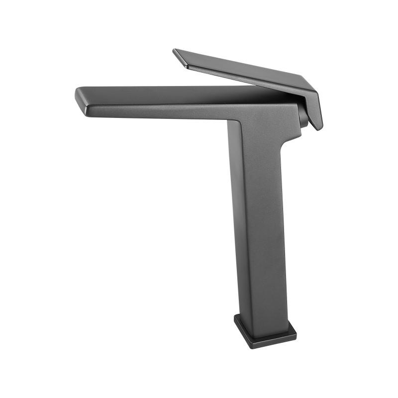 BAKALA Basin Sink Bathroom Faucet Deck Mounted Hot Cold Water Basin Mixer Taps Matte Black Lavatory Sink Tap Crane