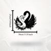 1pc Swan Metal Wall Art, Graceful Statue Mural, Romantic Gift for Valentine Wedding, Rust Resistant Decor for Bedroom Garden Fence