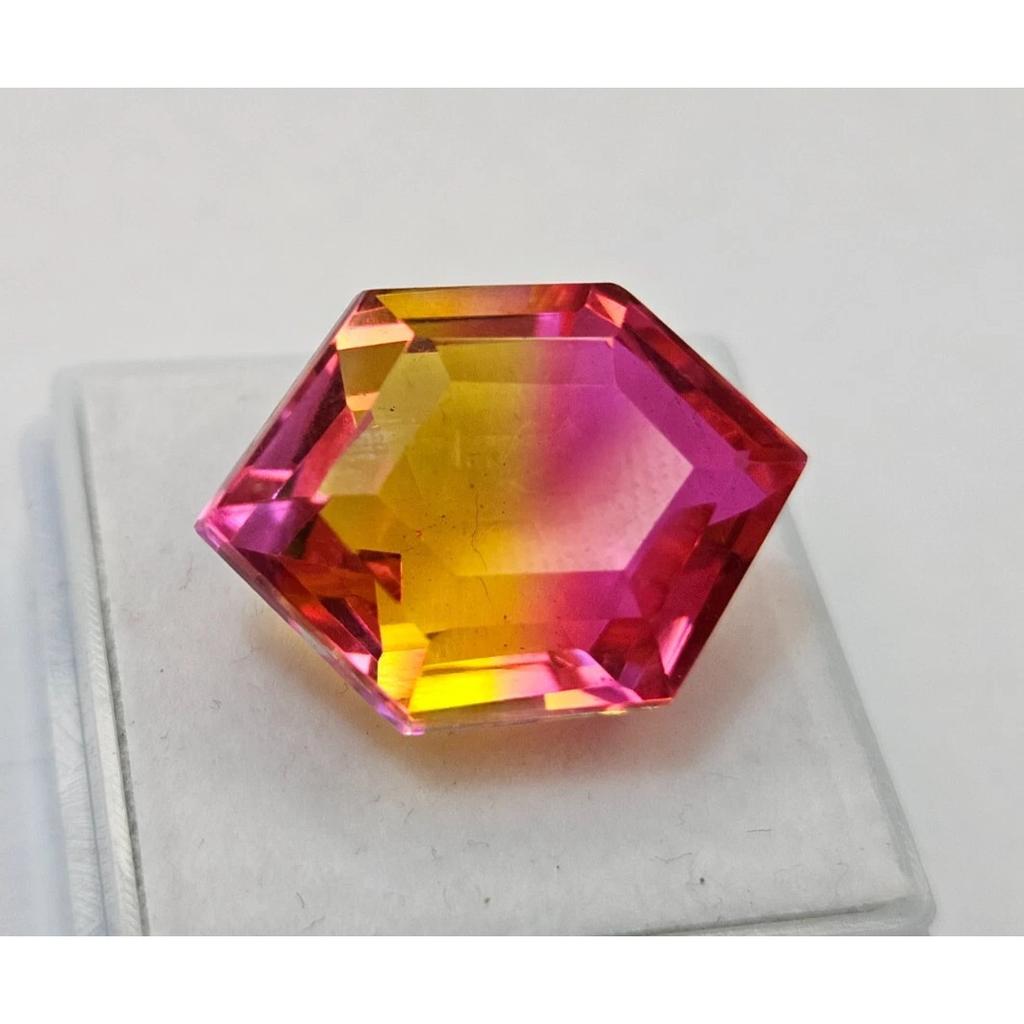Natural Ametrine Bi-Color 16+ Ct Fancy Cut Certified Stunning Loose Gemstone