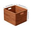 Rectangular Rattan Storage Basket with Handles Sturdy Handwoven