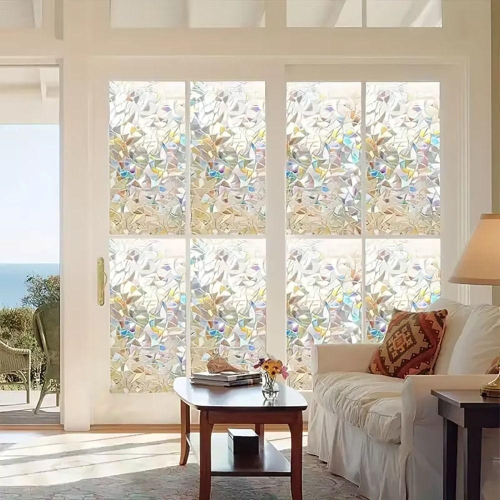 1 role 30/40/50/60cm okenní fólie matné soukromí samolepky sprchová okna duhová dekorace