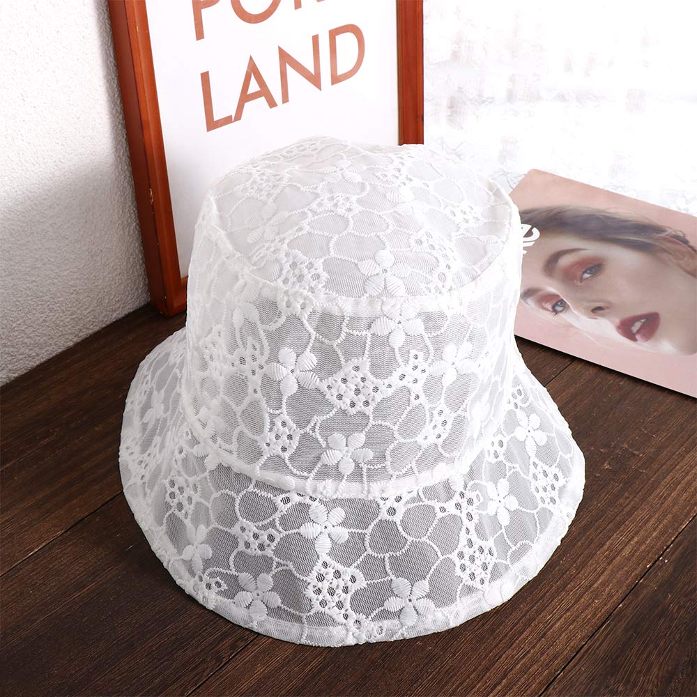 Flower For Women Basin Summer Hat Sun Protection Hollow Sun Cap Lace Bucket Hat Sun Hat Female Hats
