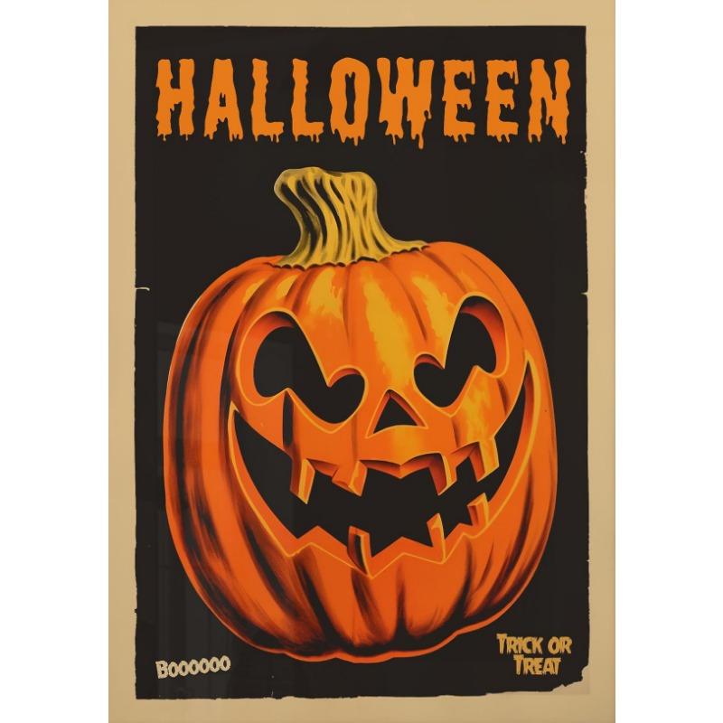 Funny Halloween Witch Skeleton Bat Pumpkin Spider Web Posters Prints Canvas Printing Wall Art Picture for Living Room Home Decor
