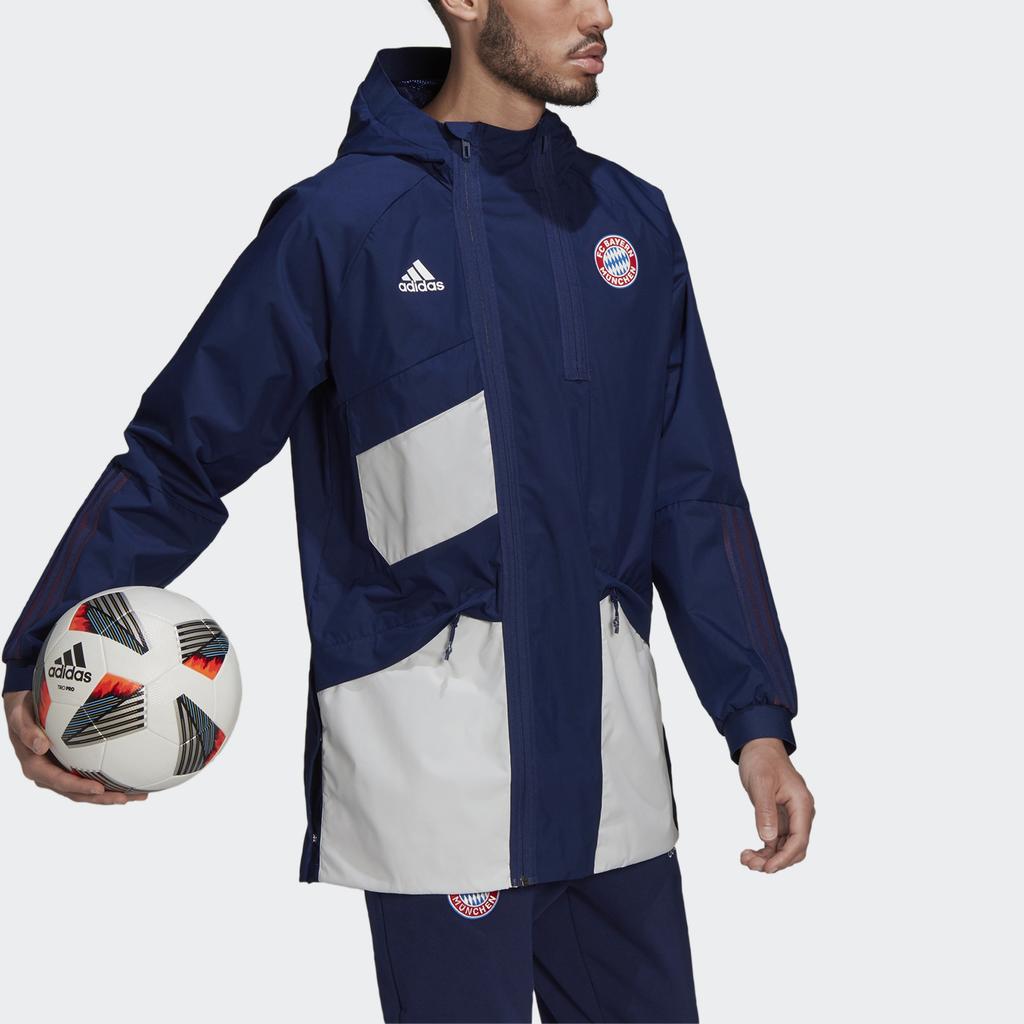 Jachetă cu glugă pentru bărbați adidas Fcb Trv Dr Jkt Badge Bayern Serigrafie Team Navy Blue GR0702