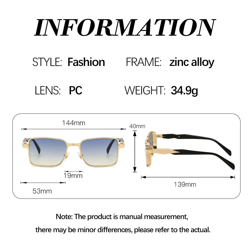 New In Sunglass For Women Square Sun Glasses Frame Geometric Sense Fashionable Accessories Metal Details Elegant Style