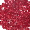 "100 Pcs Large Hole Transparent Frosted Barrel Beads - Colored Onion Powder Plastic Pony Beads for Dreadlocks and Wigs"