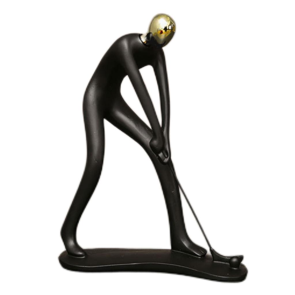 Modern Abstract Craft Resin Athlete Statue Sport Figure Figurine Elegant Sport Theme Sculpture Office Home Living Room Decor