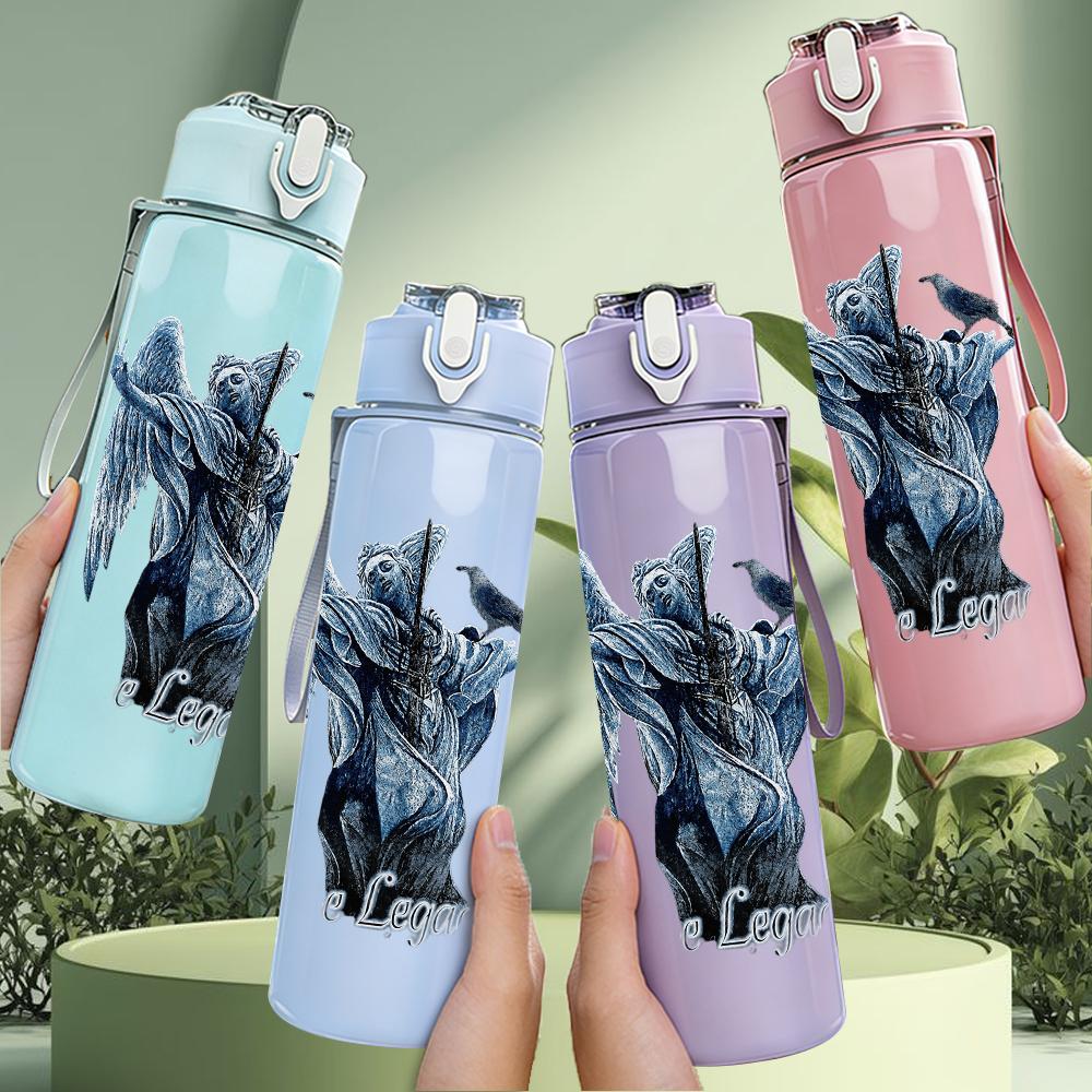 1PC Blue Demon Fantasy Dark Grunge Print 750ml Portable Sports Water Bottle Leakproof Gym Outdoor Travel Drink Cup