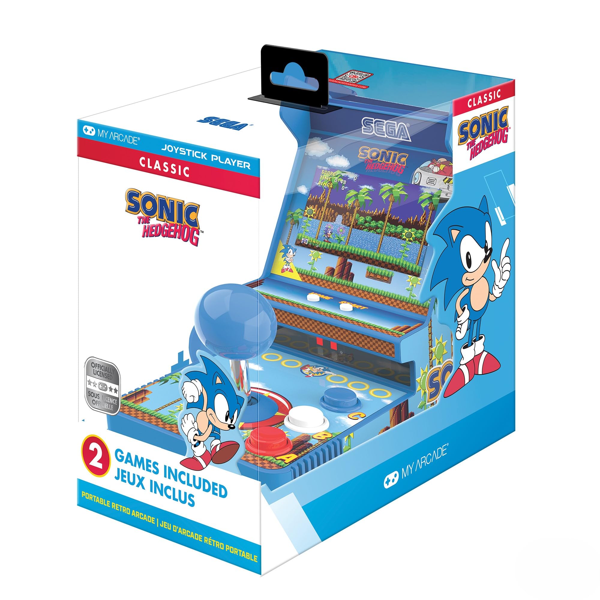 My Arcade Sega Sonic, ретро-игра Sega Sonic Hedgehog, 2 шт., синий