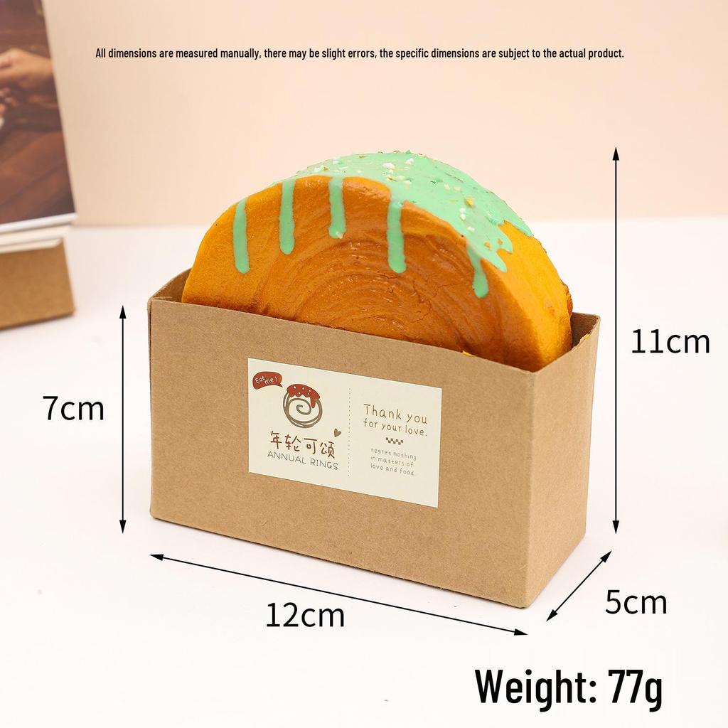 PU Jam Wood Ring Croissant Bread Model - Food Decoration Prop for Dessert Displays