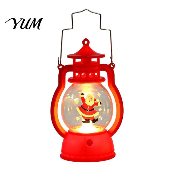 Holiday Gift for Children Christmas Lantern Night Light, Retro Santa/Snowman/Tree Handheld Oil Lamp with Festive Party Decoration Warm LED,