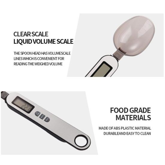 Digital Measuring Spoon Scale High Precision 500g/0.1g LCD Display Electronic Food Dispensing Condiments Weighing Scoop Kitchen Gadgets