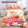 3-teiliges Bettbezug-Set (1 * Bettbezug + 2 * Kissenbezug, ohne Kern), Candy Crush Saga Print Weiches Ganzjahres-Bettwäscheset, Heim-Schlafzimmer-Dekor Geschenk