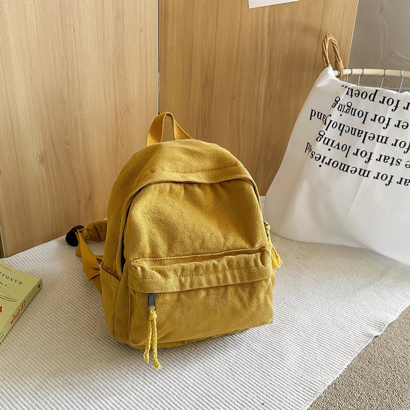 Casual Versatile Backpack for Women Canvas Diagonal Shoulder Bag Kawaii Backpack Back To School Bag Class Bags for Girl Mochila