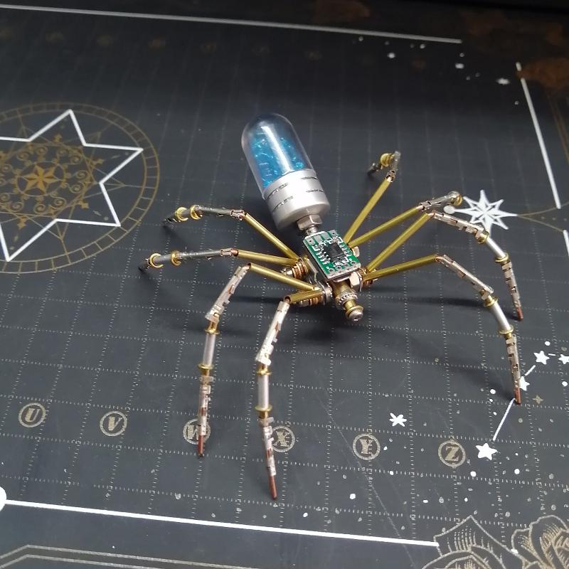 1 Set 3D-Puzzle Cyberpunk-Insekten Montage Kreative Handgefertigte Metallpuzzle DIY Mechanische Spinne Metallmodellbausatz