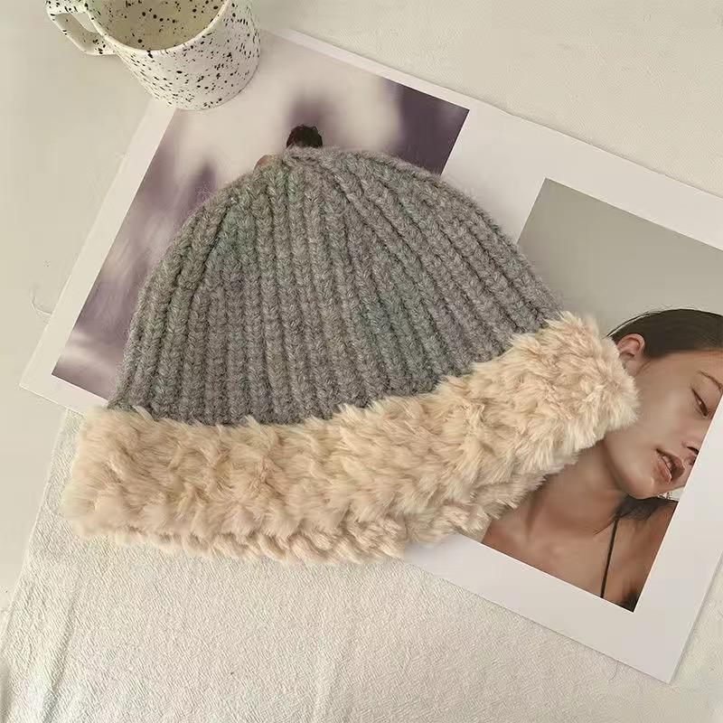 

Вязаные панамы для женщин, зимние утолщенные теплые рыбацкие шапки, женские уличные ветрозащитные лыжные холодные шапки, женские панамы Боб Горрос 56-58cm серый